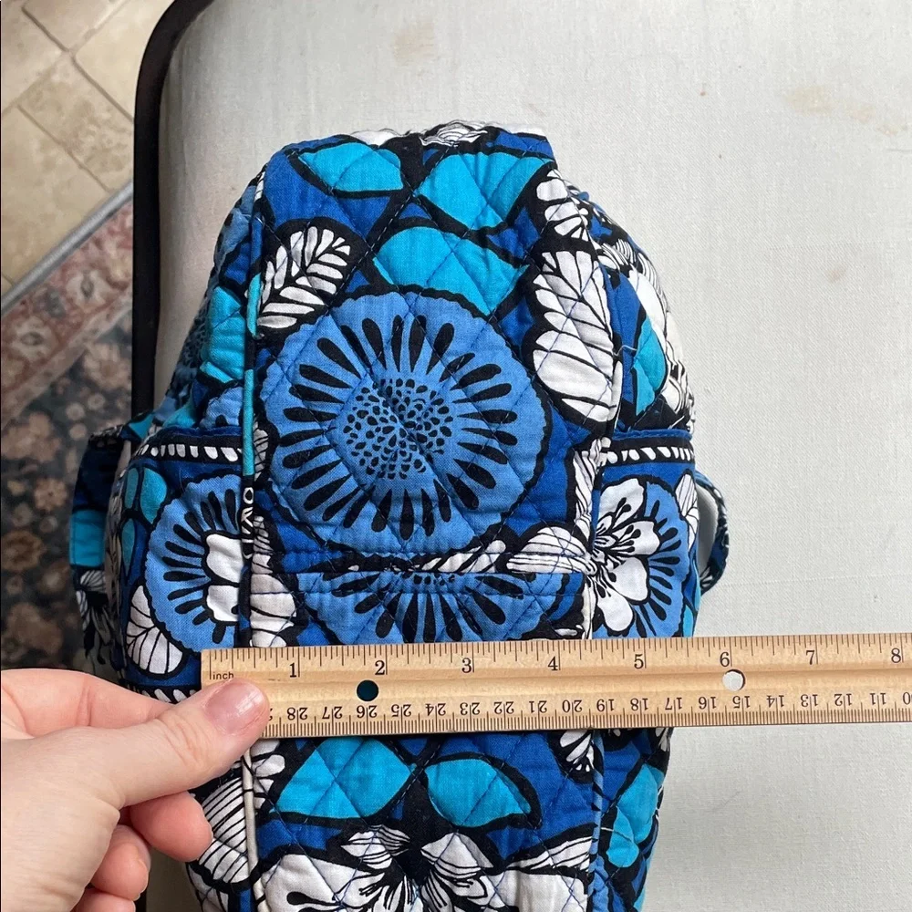 Vera Bradley Makeup Toiletries Travel Bag Blue Floral Hawaiian As Is - Picture 10 of 12